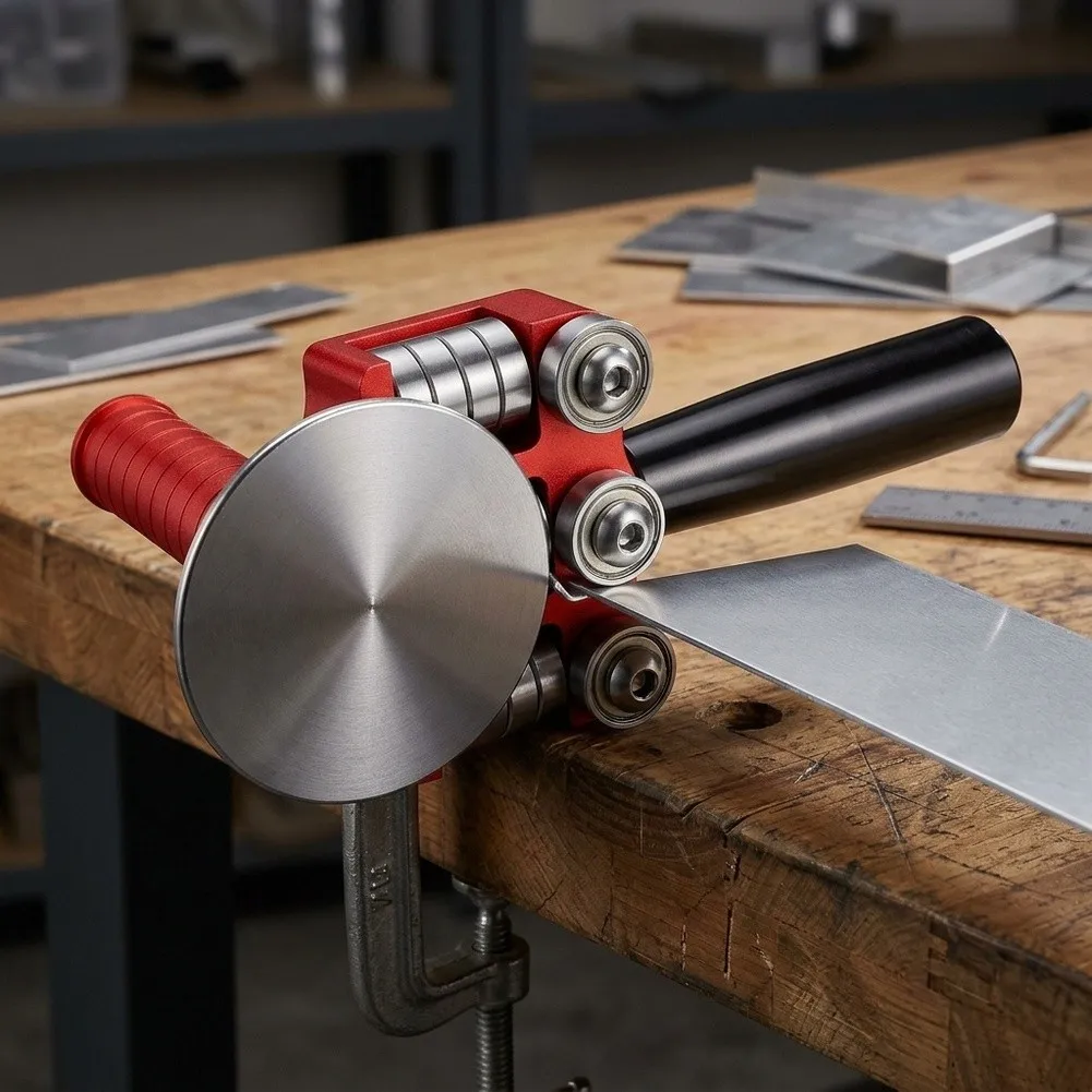 Stainless Steel Sheet Metal For Bender with Ergonomic Rotary Handle Bend Range 90 to 180 Degrees for 0.1-1mm Thin Metal Sheets
