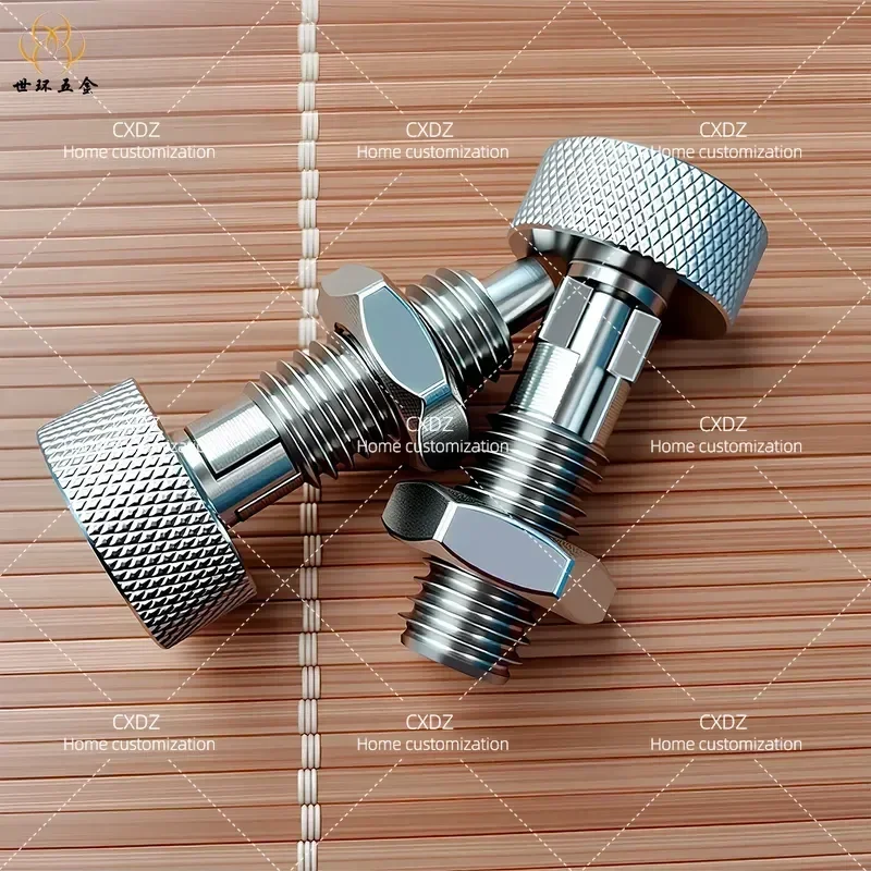 304 Stainless Steel Knurled Head Self Locking Indexing Pin Spring Insert Pin Thick Tooth Knob Plunger Positioning Column