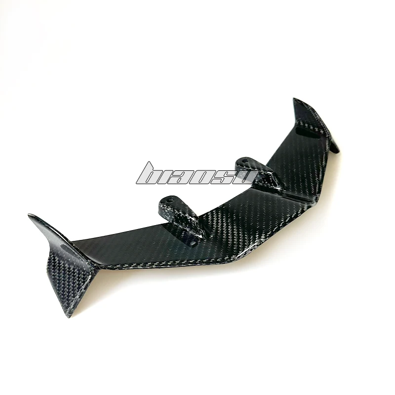 for Triumph Street Triple 765R/RS 100% RealCarbon Fiber exposed front spoiler Winglet aerodynamic GP wing kit spoiler 2079-2025 6
