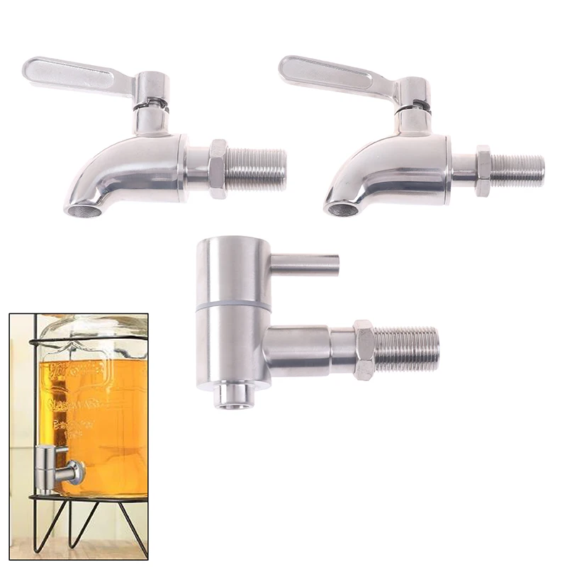Wine Barrel Water Spigot Tap 304 Stainless Steel Faucet Beer Beverage Dispenser Stopcock Water Tap