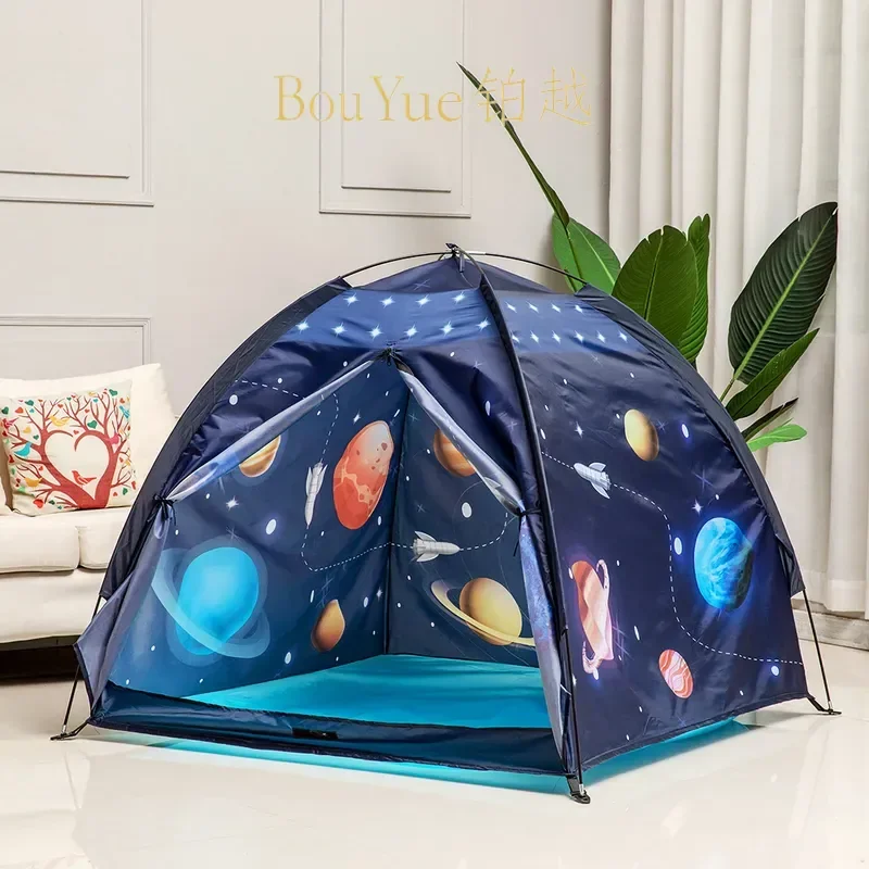 Custom Kids Indoor Play Tent Universe Pattern Large Game House Children Bedroom Decor Portable Folding Toy Castle for Boys