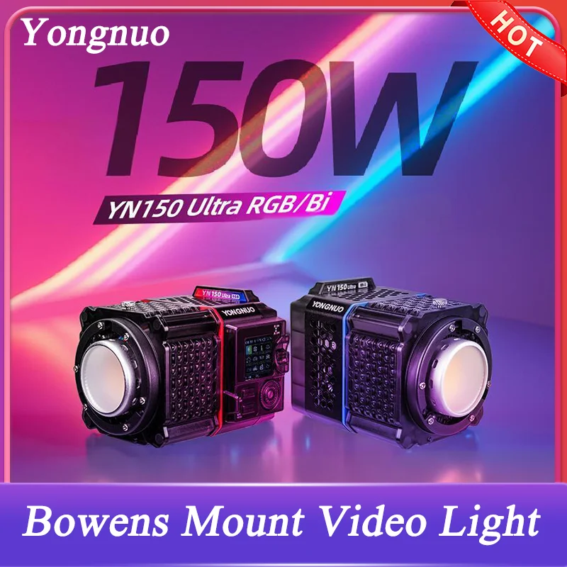 Yongnuo YN150Ultra COB Pocket Light 150W Outdoor Video Light Bowens Mount 5600K Continuous Lighting Fill Lamp for Filmmakers