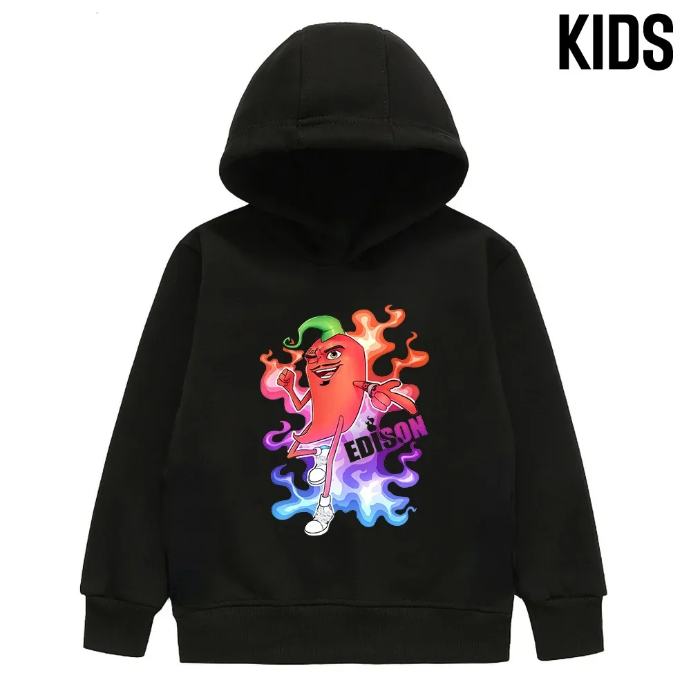 

Children's Hoodie Merch Edison Perec Chilli Hot Spring Autumn Kid's Thicked Hooded Sweatshirts Edison Pts Casual Family Clothing