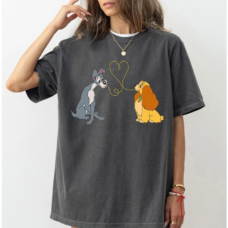 Koszulka Miss Disney i bezdomna Bella Notte śpiewająca, koszulka na rodzinne wakacje w Disneylandzie, pasujący prezent urodzinowy Disney World