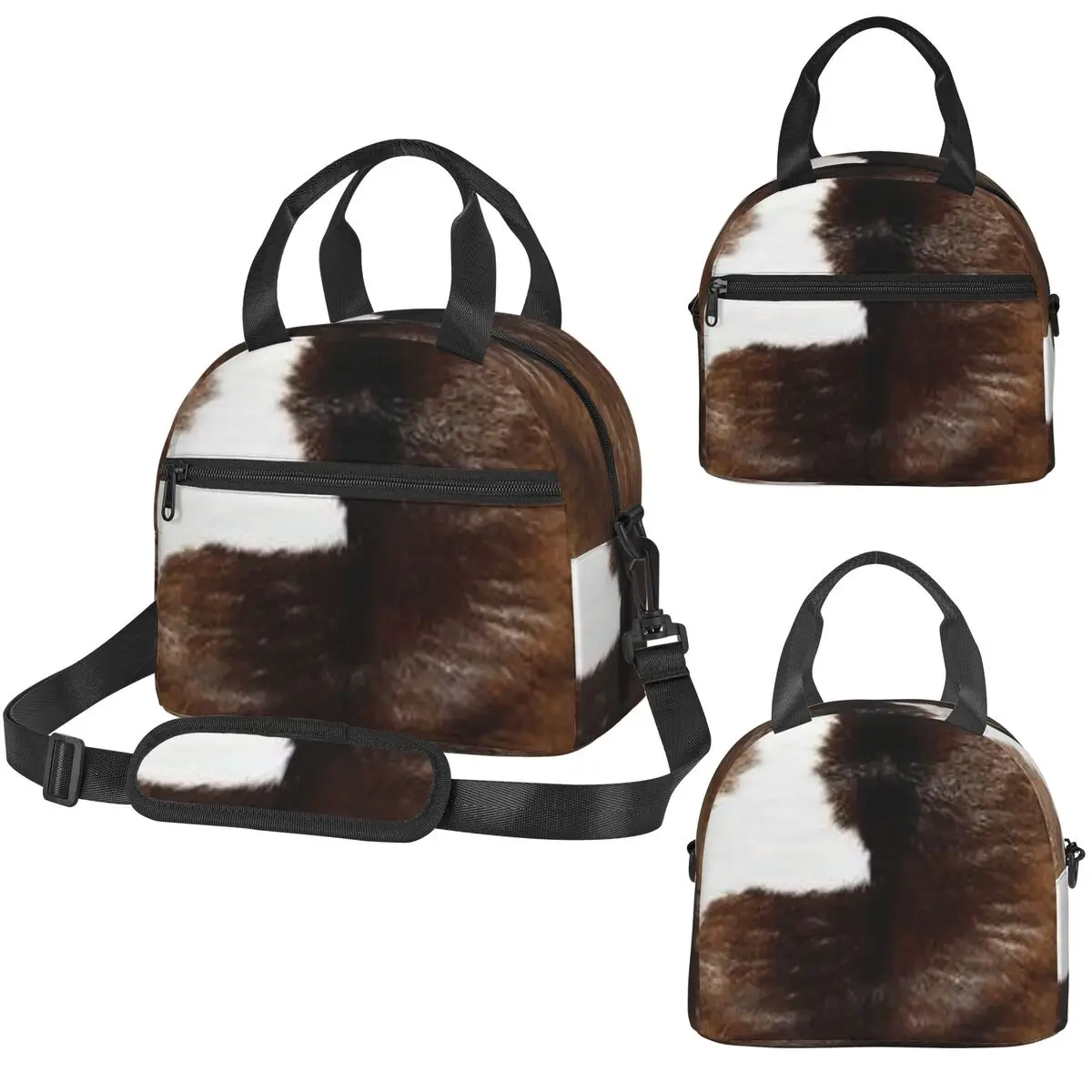 Rustic Ranch Cow Print Insulated Lunch Bag for Women Office Cooler Thermal Box Tote Portable Lunch Boxes