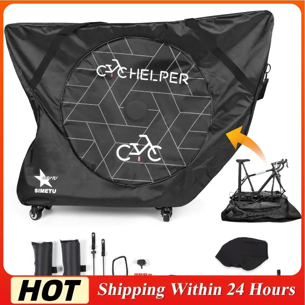 

Чехол для велосипеда с колесами, сумка для хранения и переноски велосипедов, подходит для шоссейных и TT-велосипедов