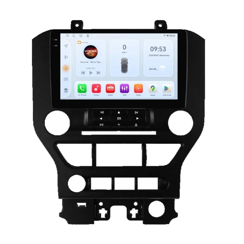 Autoradio für Ford Mustang 2015-2021, kabelloses Carplay, Autoradio mit DSP, 4G WIFI, RDS 6115, Android Auto, GPS-Navigation, intelligente Stereo-Systeme