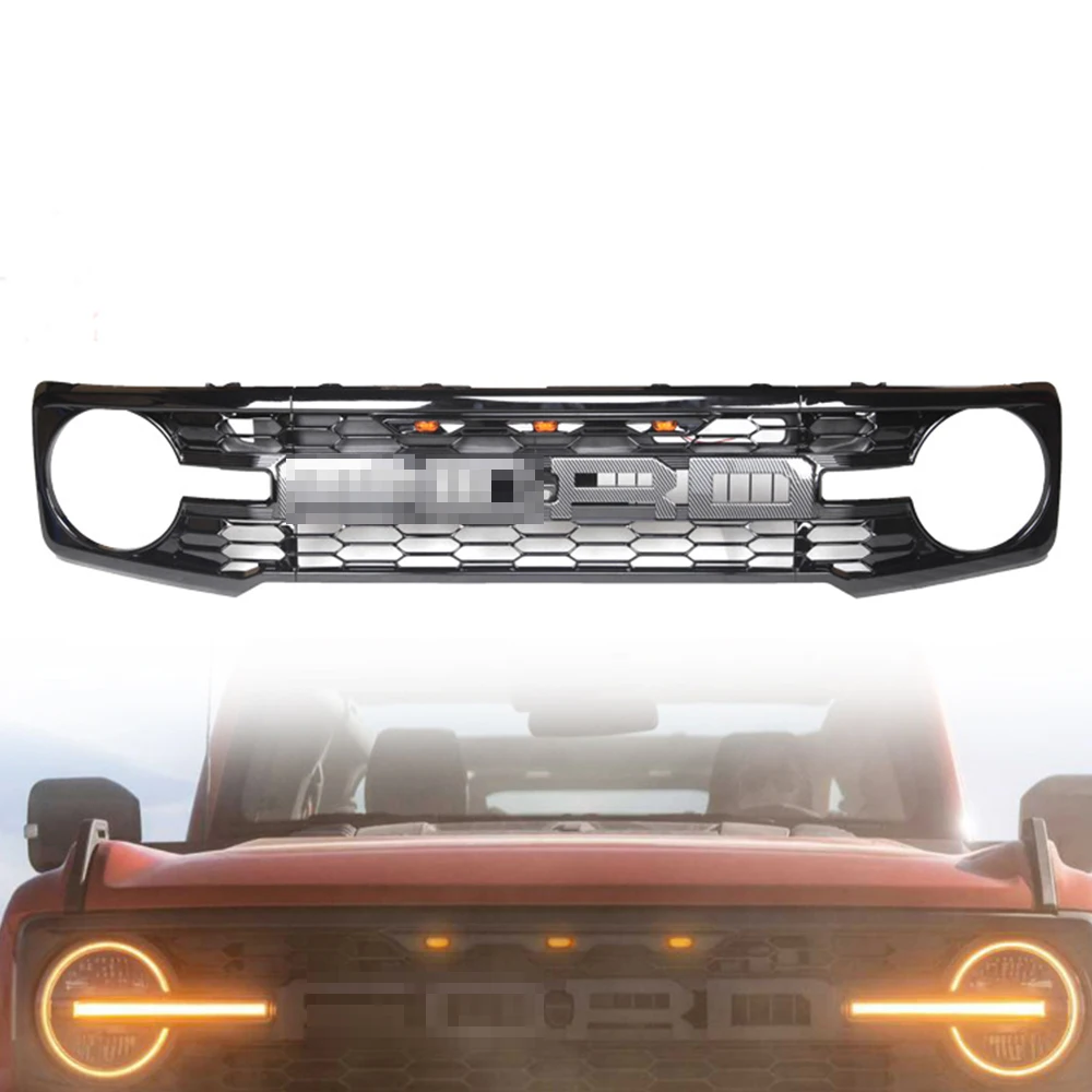 

Car bumper IN black Manufacturer car front grill grille For Ford Bronco 2022 Bumper Grille