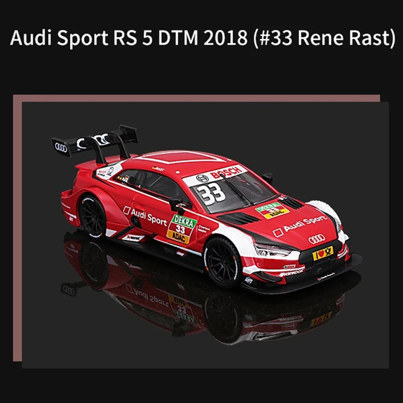 Bburago 1:32 2018 Audi RS5 #33 Alloy Racing Car Model Diecasts Metal Toy Sports Car Model Simulation Collection Childrens Gifts