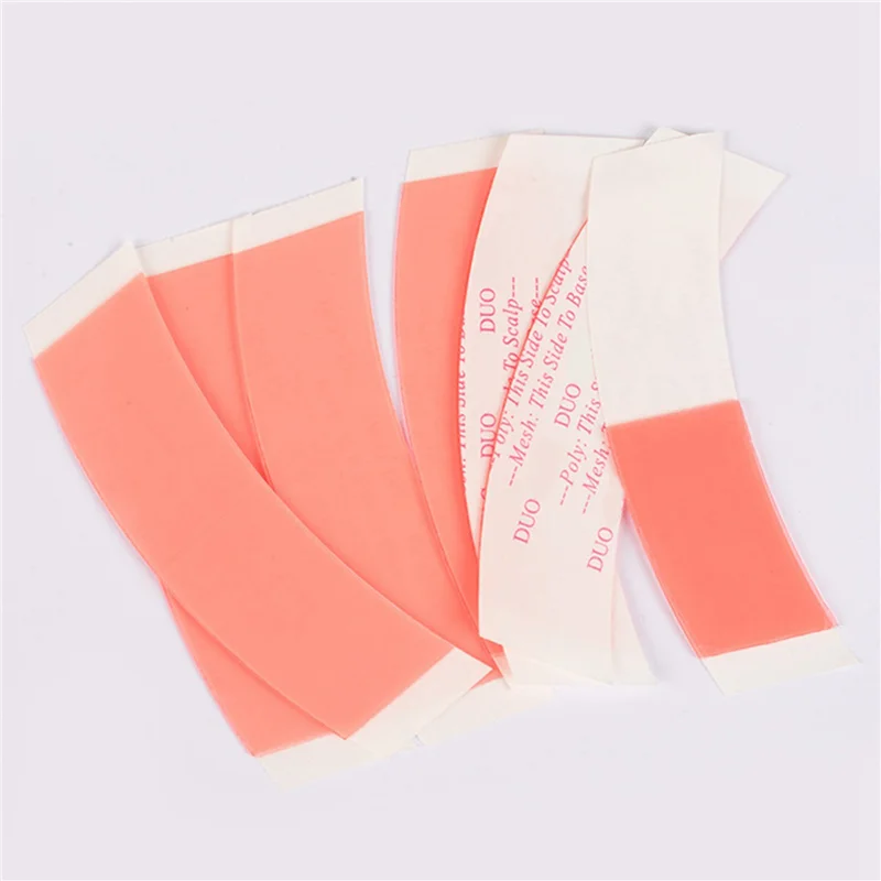 72Pcs/Lot Duo-Tac Super Strong Hair Wig Tape Double Adhesive Extension Strips Waterproof For Toupee Lace Wigs Film C
