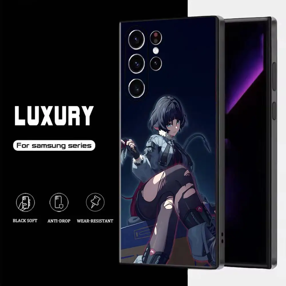 حافظة هاتف Z-Zenless Anby Jane Doe Zone Zero لهاتف سامسونج S25، S24، S23، S22، S21، S20، S10، Ultra، Plus، Lite، FE، غطاء أسود من السيليكون الناعم #2