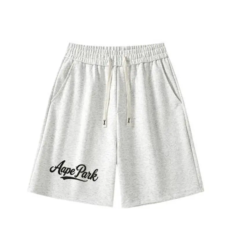 American Style Loose Training Shorts Running Fitness Casual Quick Dry Summer Breathable Men's Shorts Knee-Length Polyester Fiber