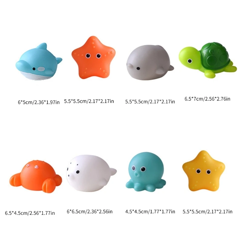 Juguete baño iluminado a prueba agua 9 piezas para niños pequeños que fomenta juego imaginativo en bañeras y 15UB