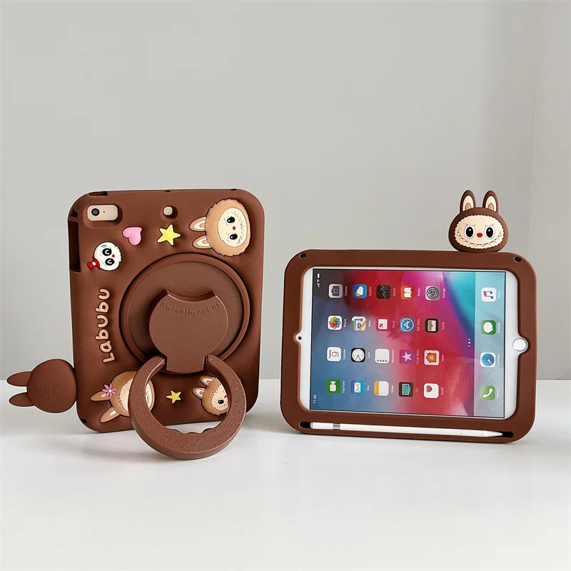 Capa infantil de silicone macio com rotação 360 para Infinix Xpad 11 2024 11 polegadas com suporte para lápis