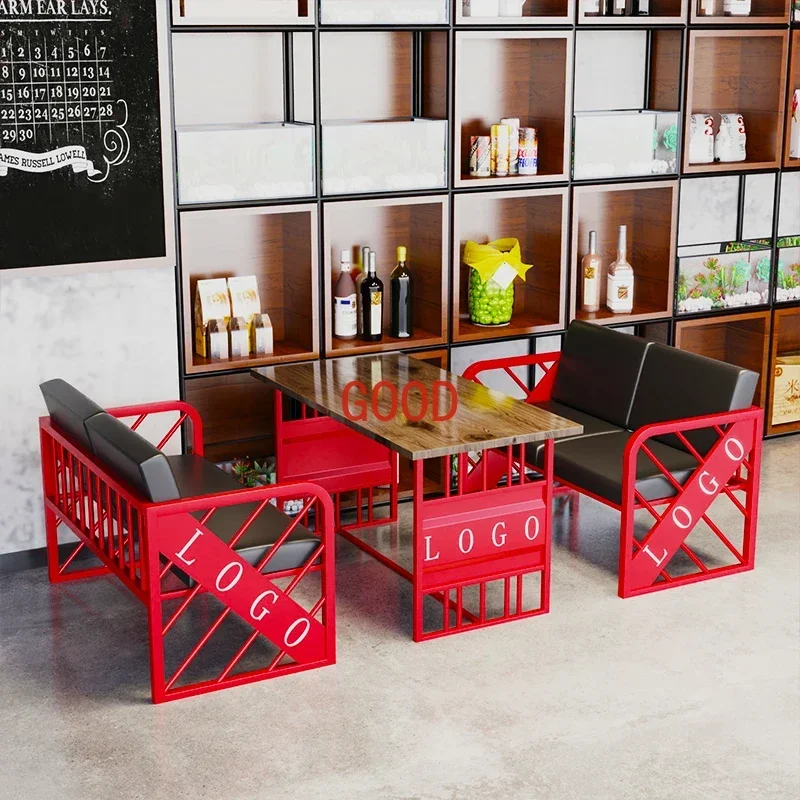 Style industriel créatif bar restaurant double stand canapé musique