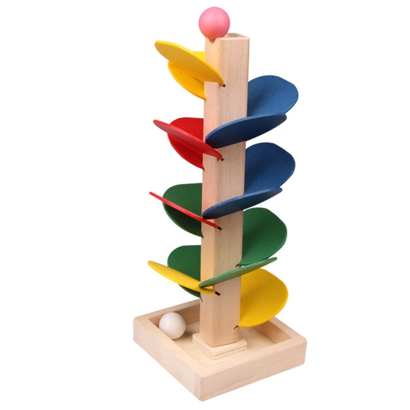 1Set Developmental Stacking Set Tree Tower Wooden Forest Tumble Learning Toy