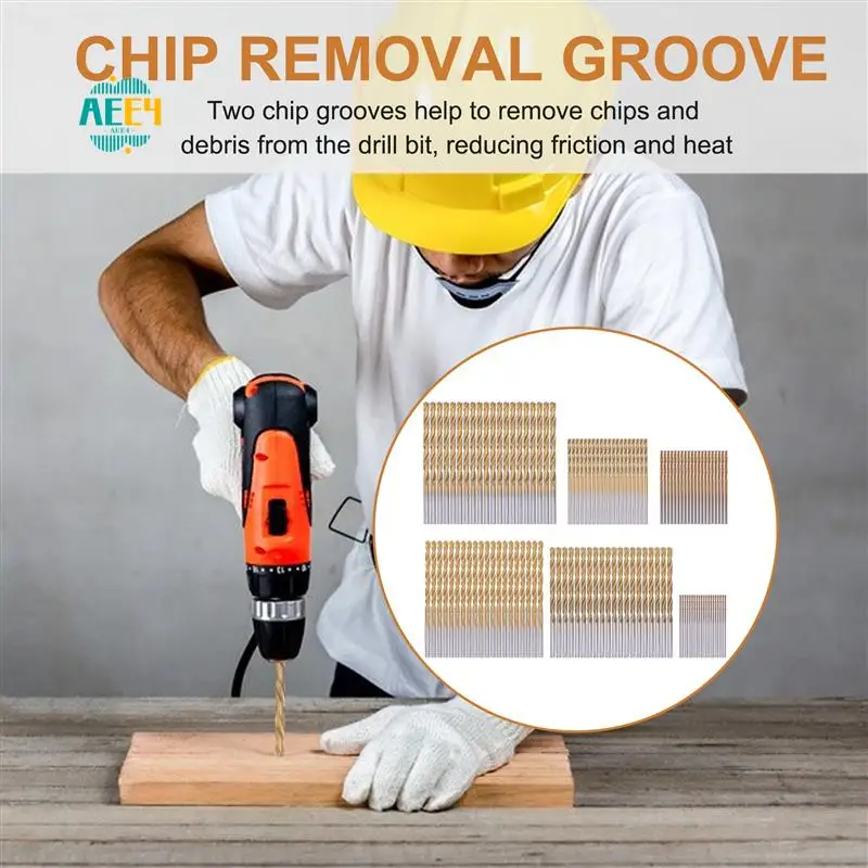 

AEE4-120 шт. Набор титановых сверл HSS для металла, стали, дерева, пластика, меди, алюминиевого сплава, от 1 до 3,5 мм