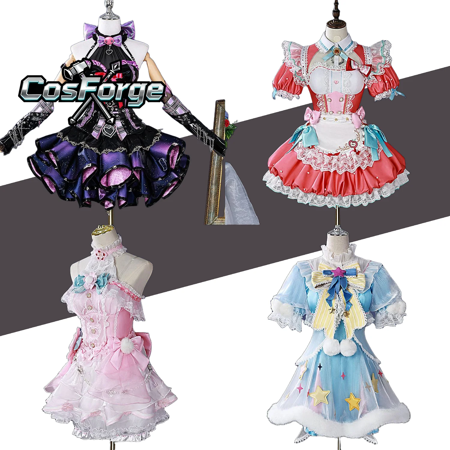 

Game Naraka: point Tessa Cosplay Costume Wig Sexuality Uniform Halloween Party Dress for Women Comic Con Anime Clothing