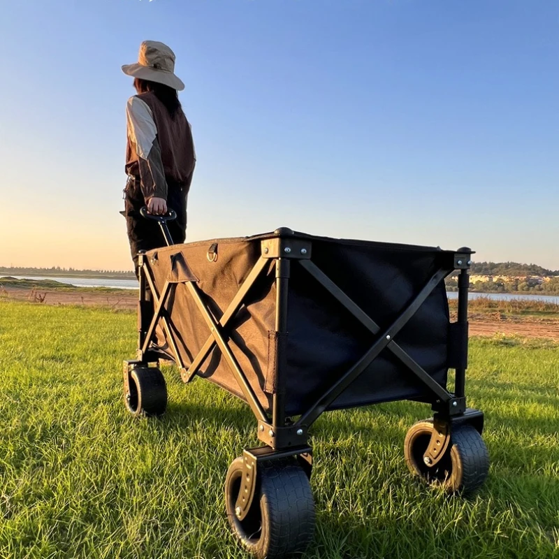 

400L Camping Wagon,Lightweight 9.5kg Off-Road Cart with Detachable Tabletop,Rapid-Fold for Picnic Transport,150kg Capacity