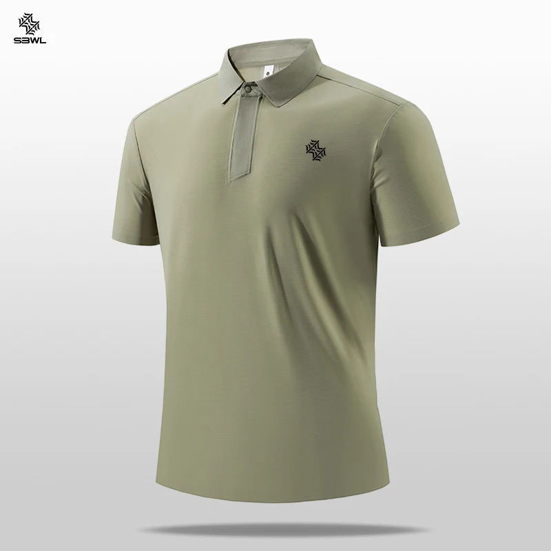 SBWL 2026 Summer New Light Fast Dry Elastic High Quality Outdoor Sports Golf Running Sports POLO Shirt Fashion Casual T-Shirt