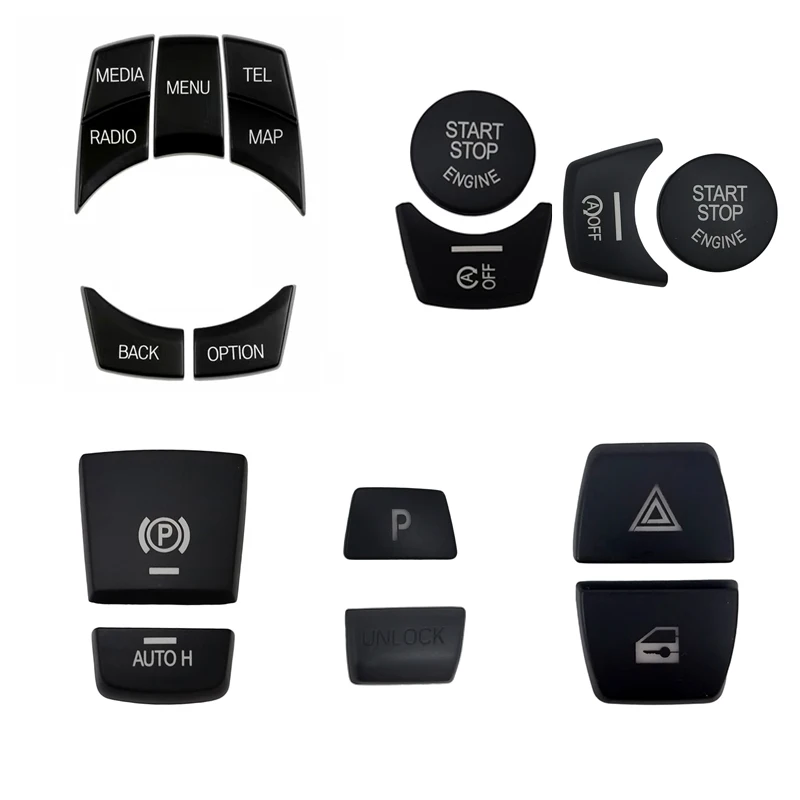 For BMW Accessories Interior Button Stickers For 5,6,7 Series, X3,X4,X5,F25,F26,E70,F15,F10,F11,F07,F01,F02,F03,F04,F06,F12,F13