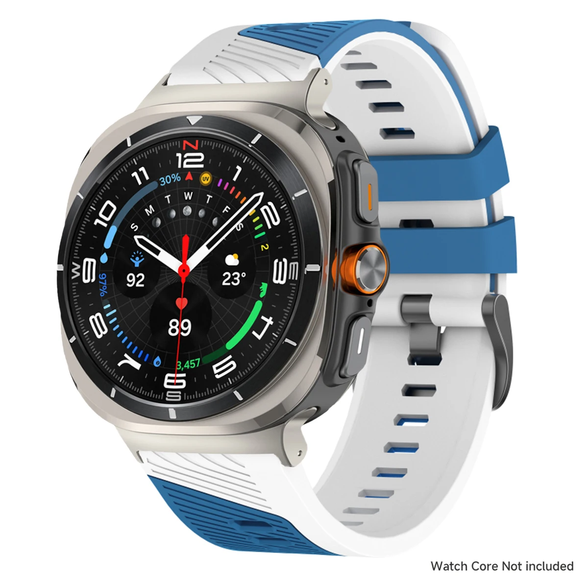 Zweifarbiges Sport-Silikonarmband für Samsung Galaxy Watch Ultra 2 47mm Verstellbares Band Armband für Galaxy Watch Ultra 2025/2024 – Detail 15