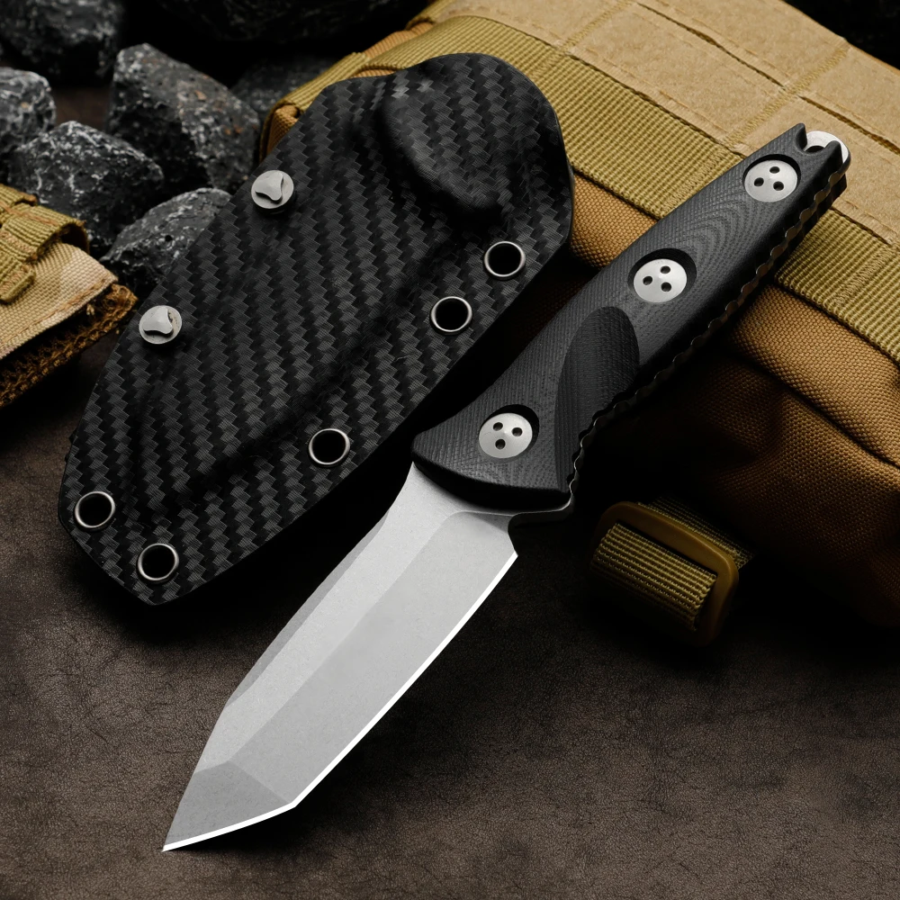 

Alpha multi-functional G10 handle tactical scabbard fixed blade Camping knife Rescue knife Fishing survival hunting tool