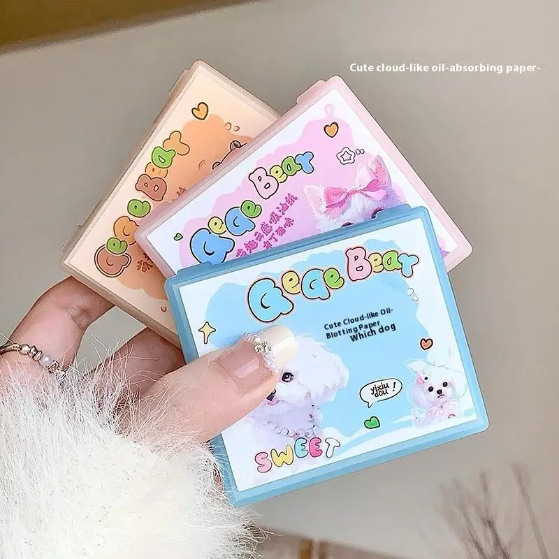 100 Vellen Olie Vloeipapier Met Case En Make-Up Bladerdeeg Olie Absorberende Vellen Bamboe Houtskool Gezichtsolie Vloeibladen Voor Make-Up