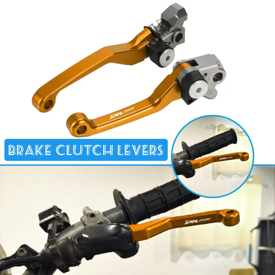 

CNC DirtBike Levers For Suzuki DR250R 1997-2000 DR 250R 250 R Motocross Dirt Pit Bike Brake Clutch Pivot Foldable Handle Lever