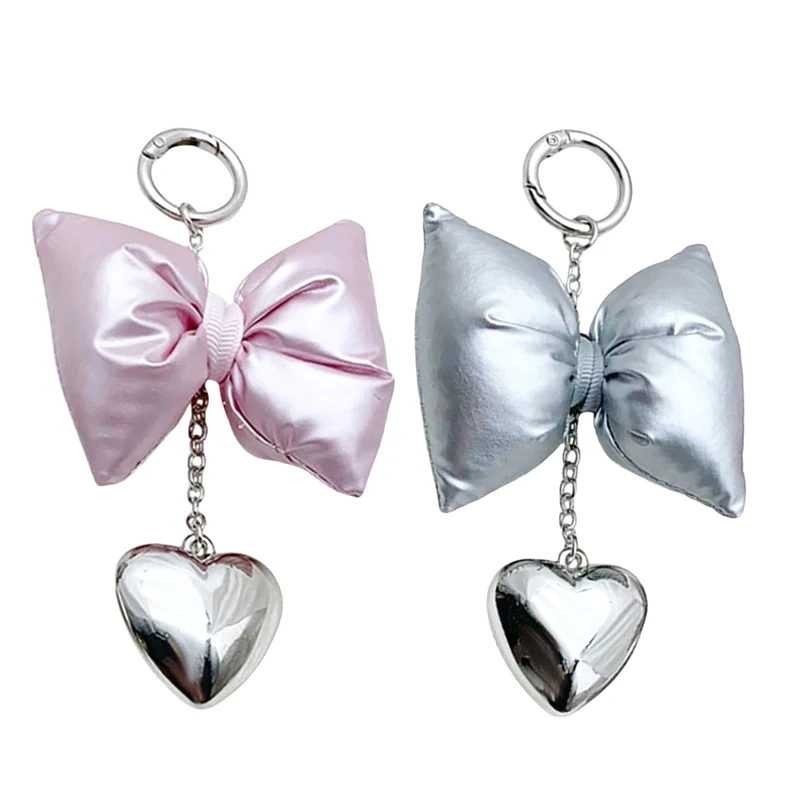 Valentine\'S Day Butterfly Knot Keychain Cute Decorative Bag Charm Featuring Heart-Shaped Pendants Unique Holiday Designs