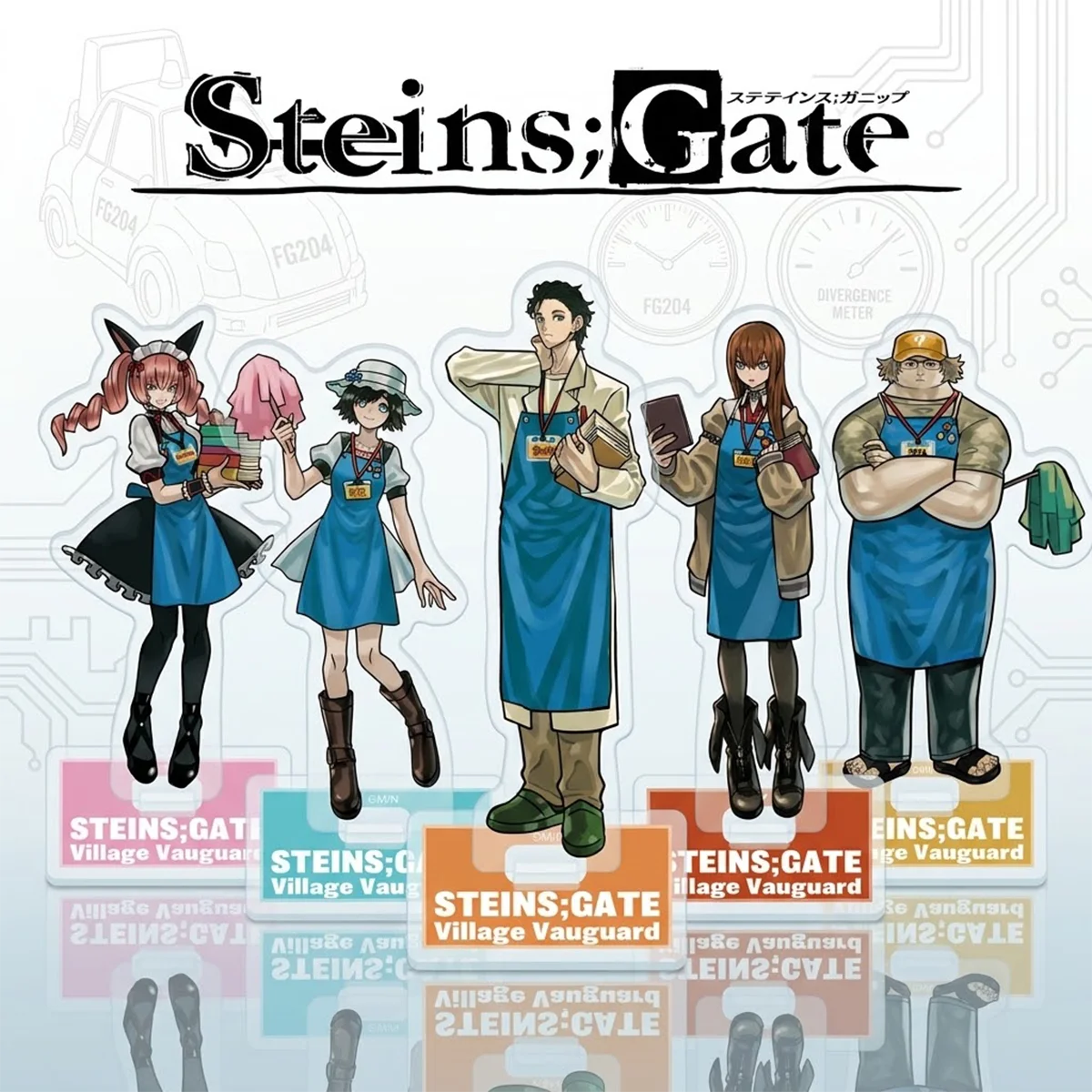 Anime Steins;Gate 15cm Acrylic Stand Pack OK Character, Halloween Present, Anime Figure Table Decor, Otaku Hobby  Keychain
