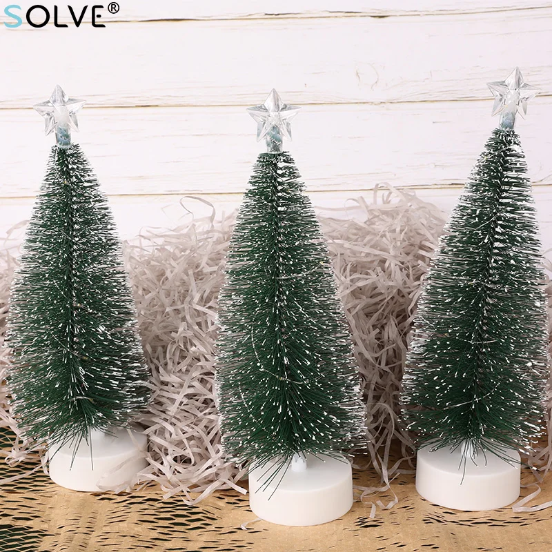 Creative Mini LED Christmas Tree Light Copper Wire String Light Christmas New Year Decoration Light Battery Three-piece Gifts