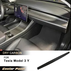 Car Center Console Dashboard Panel Cover Trim for Tesla Model 3 Y 2018-2023 Center Console Panel Trim LHD Prepreg Dry Carbon