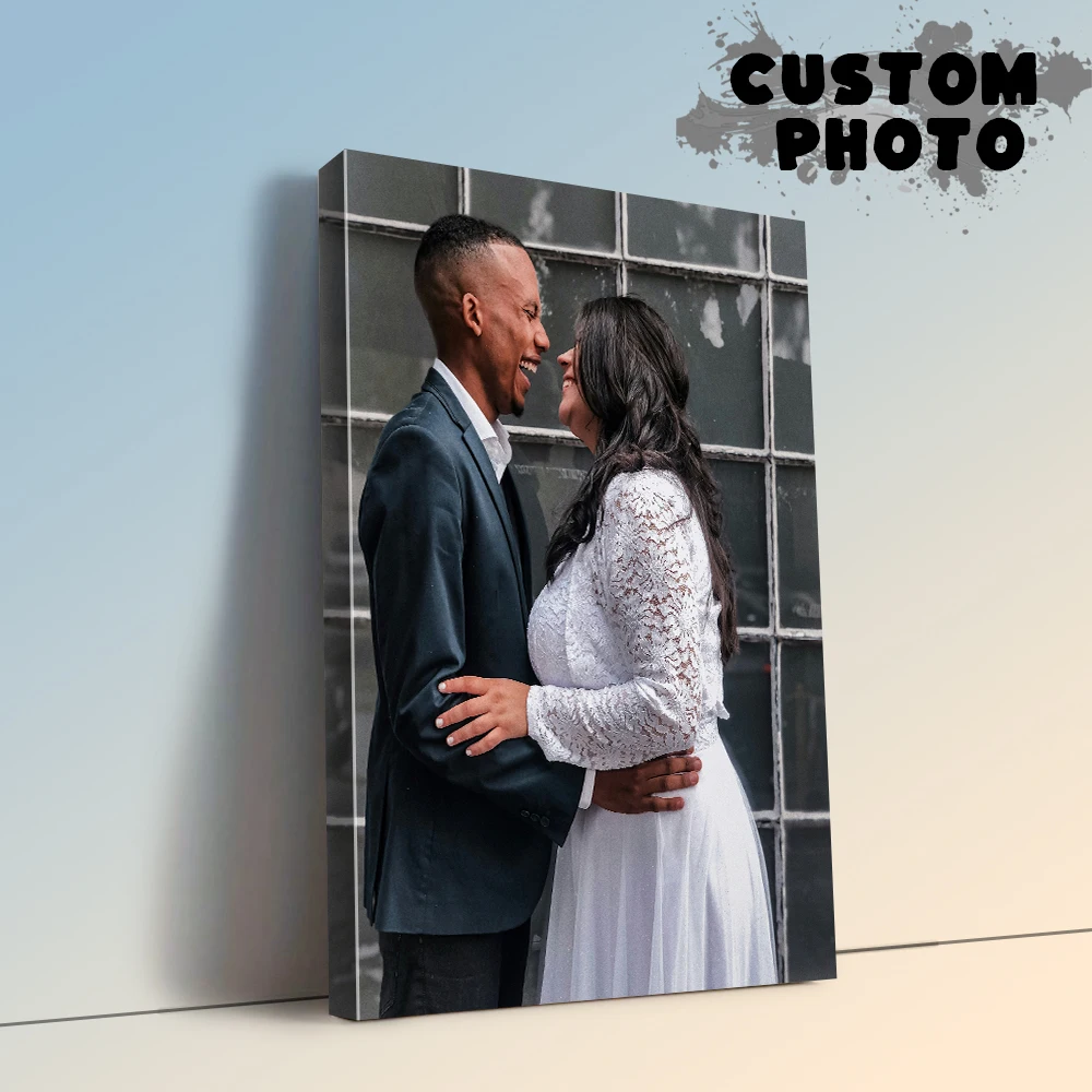 1 pc Customize Poster with DIY frame or frameless poster, customize family and couple photos, share your favorite memories