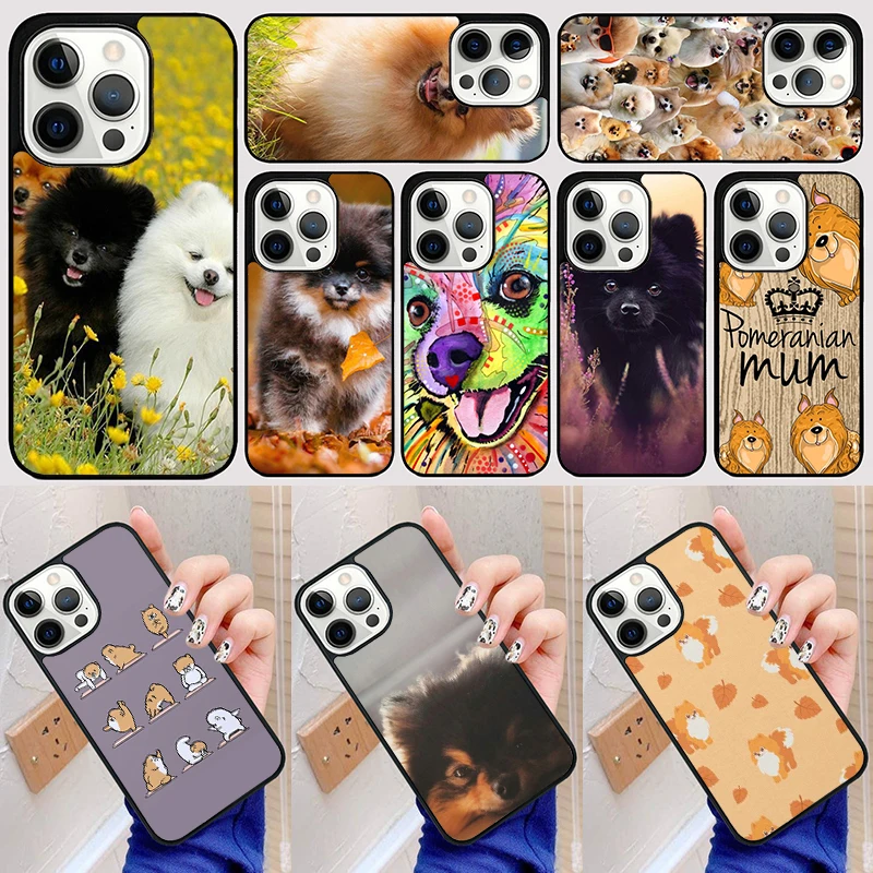 Pomeranian puppy dog Phone Case Back Cover for iPhone 16 15 SE2020 14 13 11 12 Pro Max mini XS XR X PlusS Fundas Coque