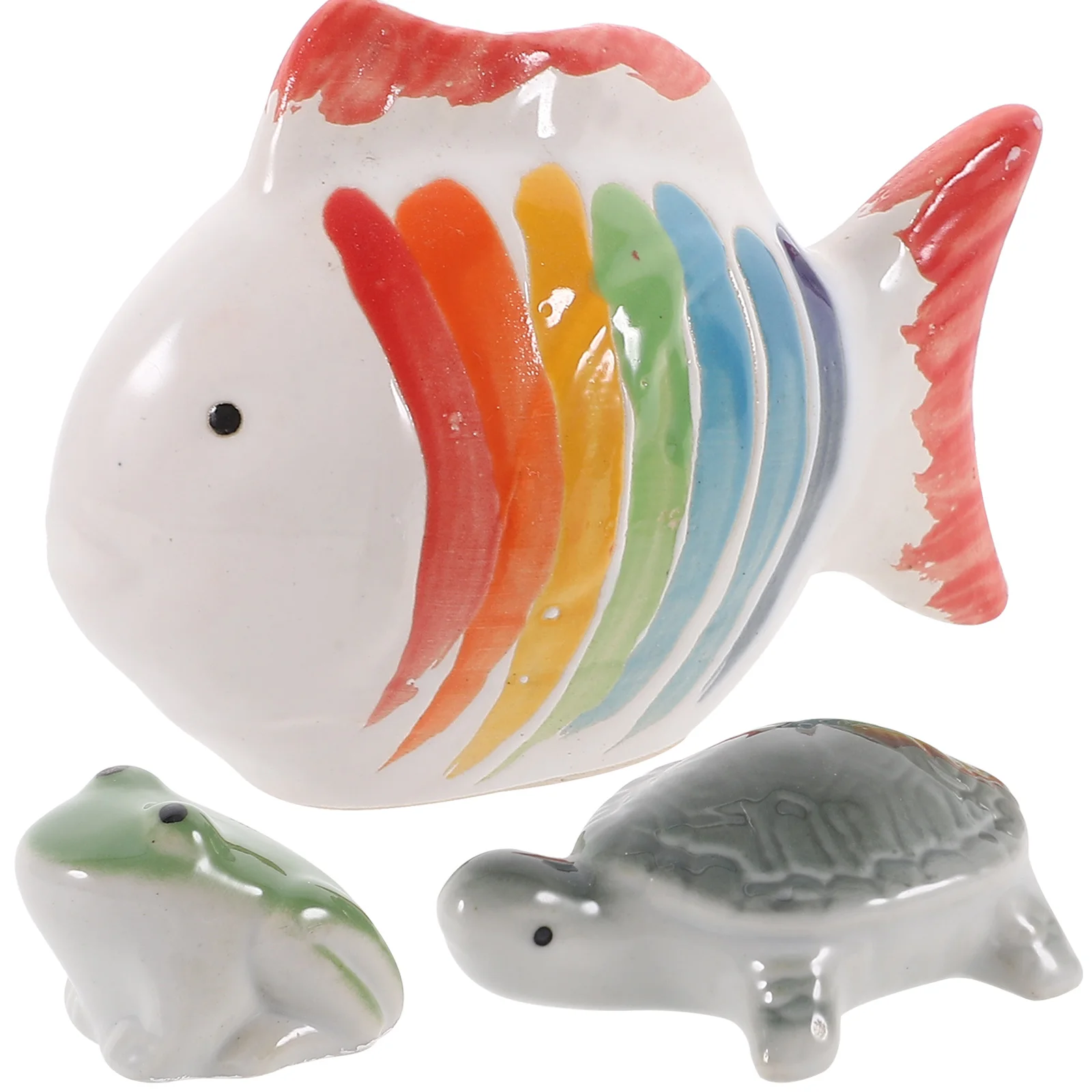 

3Pcs Ceramic Animal Aquarium Decoration Floating Fish Tank Ornament Adorable Floating Animal Scenery Craft Fish Tank Decor