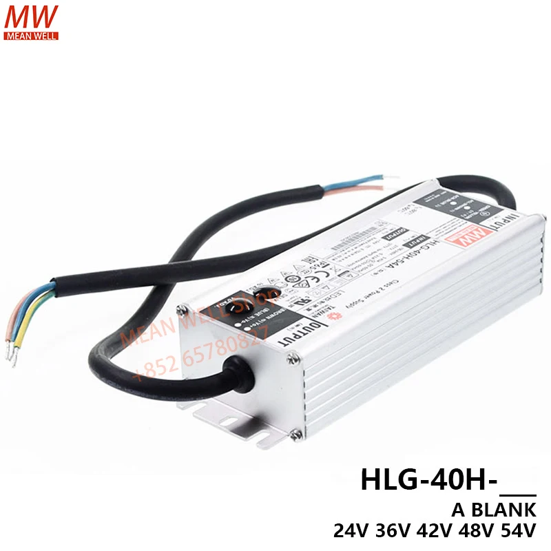 Original MEAN WELL 40W Constant Voltage + Constant Current LED Driver HLG-40H-12A HLG-40H-15 20 24 30 36 42 48 54A/B HLG-40H-42B