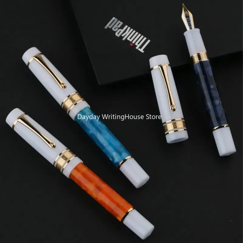 MAJOHN M400 Resin Fountain Pen Iridium Polished Nib With Converter Ink Writing Gift Pen For Office School Supplies Stationery