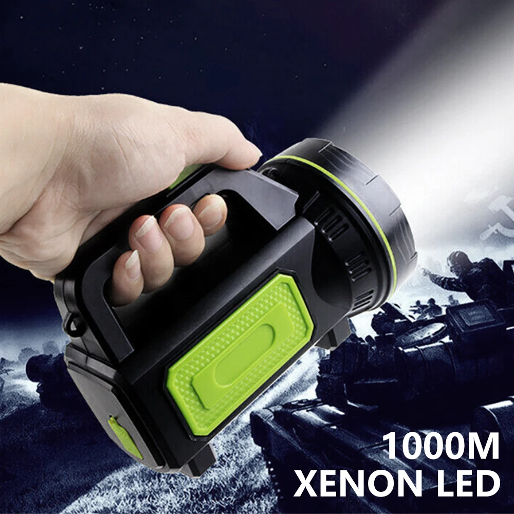 Rechargeable Flashlight with Sharp Light Handheld LED Spotlight Torch Waterproof Flashlight with Large Capacity Battery