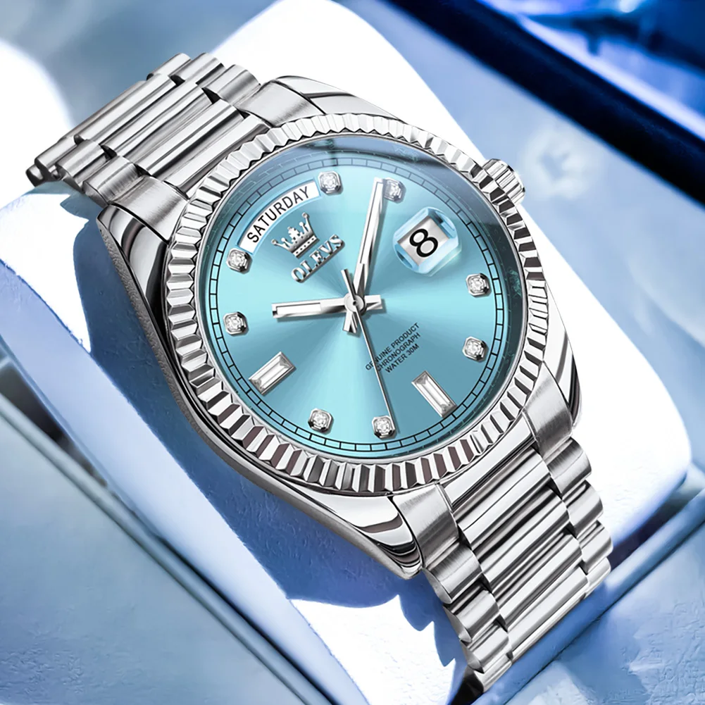 

OLEVS Original Automatic Watch for Men Top Luxury Brand Man Watch Classic Calendar Waterproof Men's Mechanical Wristwatches 6736