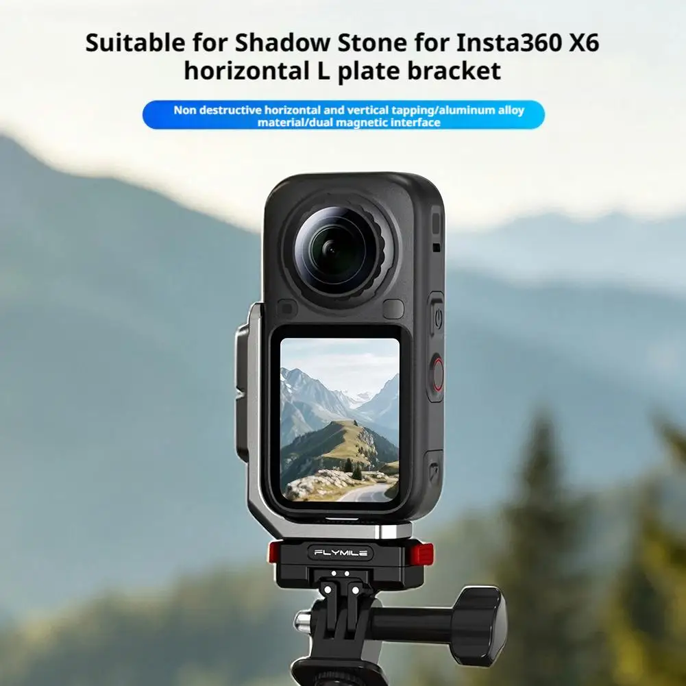 Quick-Release L-Bracket For Insta360 X6 Vertical/Horizontal Mount Adapter For Action Camera