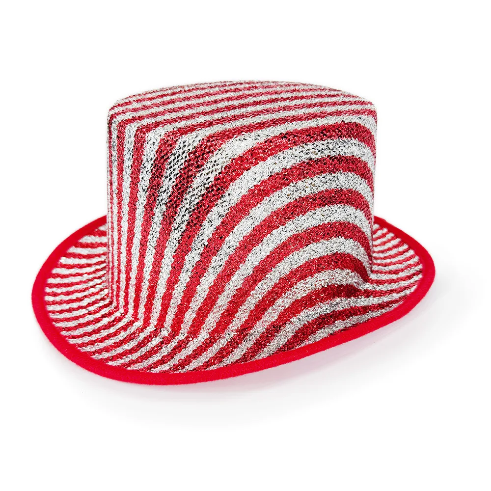 Feather Silk Hat Colorful Lincoln Hat Clown Hat Cylindrical For Carnival Stage Performance  Show