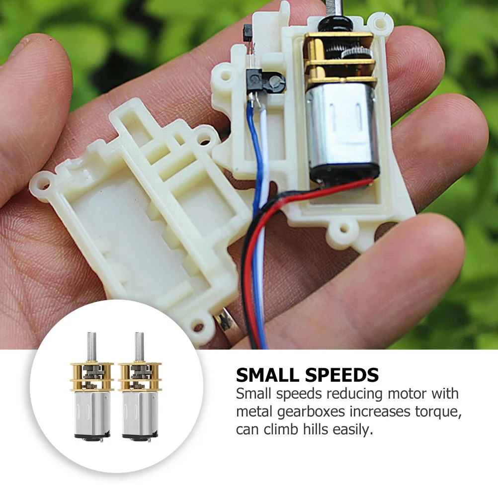 

2pcs Micro Motor 8mm D-Shaft 3-6V Reduction Electric Worm Motors for DIY Robot Car with Metal