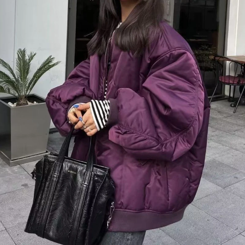 Women's Cotton Jacket, Cold-proof and Warm, Casual Loose Cotton Coat, Women's Pilot Jacket