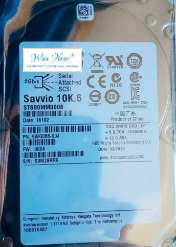 

Для хранения 005050238 600G 10K 2,5 дюймов SAS VNX5200 ST600MM0006