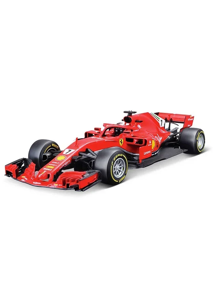 Bburago 1:18 Ferrari F1 SF21 2021 Die Cast #16 #55 Charles Leclerc mobil logam campuran Model koleksi Model Play 1 kendaraan mainan logam paduan