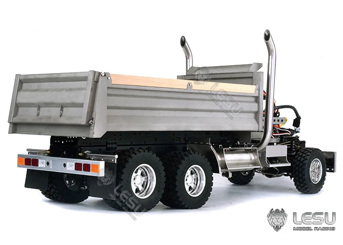 

LESU 1/14 6*6 RC Hydraulic Dumper Truck Tractor Tipper Model for Remote Control Construction Vehicle Servo Sound Light TH20217