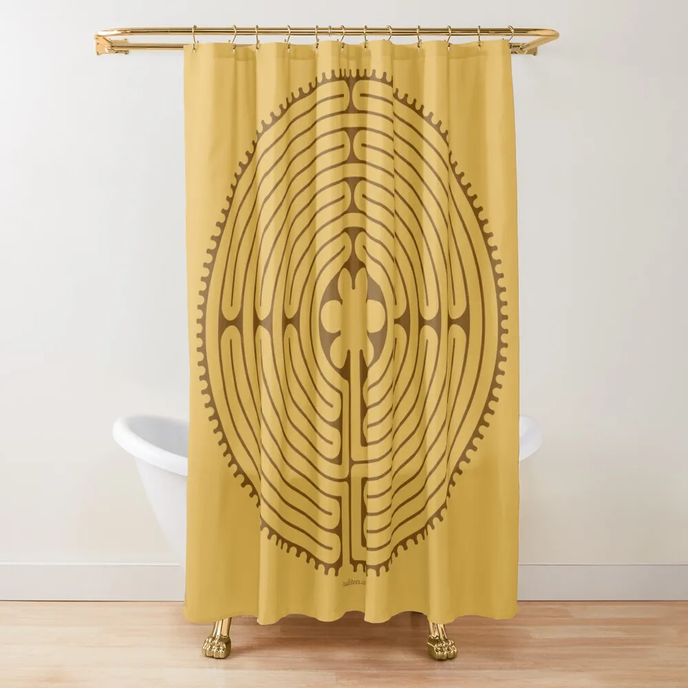 

Chartres Labyrinth Shower Curtain Cute Shower For Bathroom Shower Bathroom Fabric Curtain