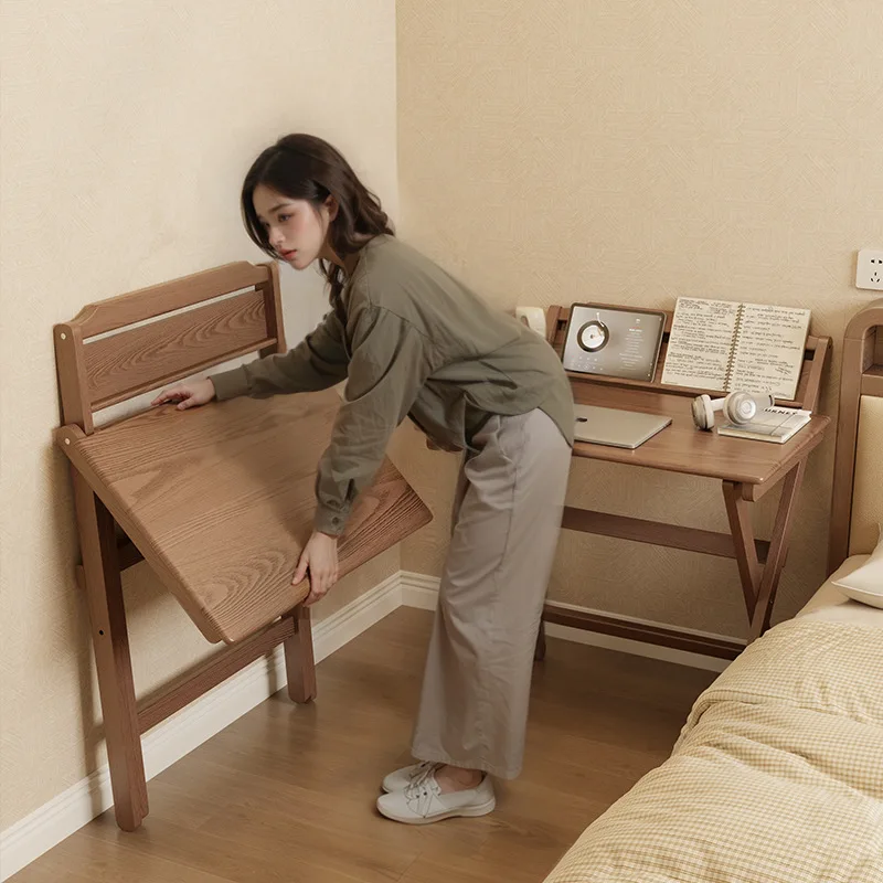 One piece of delivery, solid wood folding table, children's study desk, computer table, simple table, student home writing table