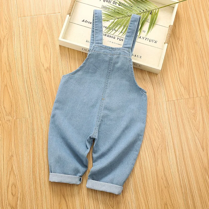 IENENS Boy Girl Overalls Toddler Clothes Child Jumpsuit Infant Denim Dungarees 1 2 3 4 Years Spring Autumn Baby Soft Jeans